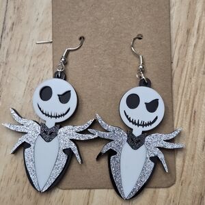 Black and Silver Jack Skellington FS Earrings